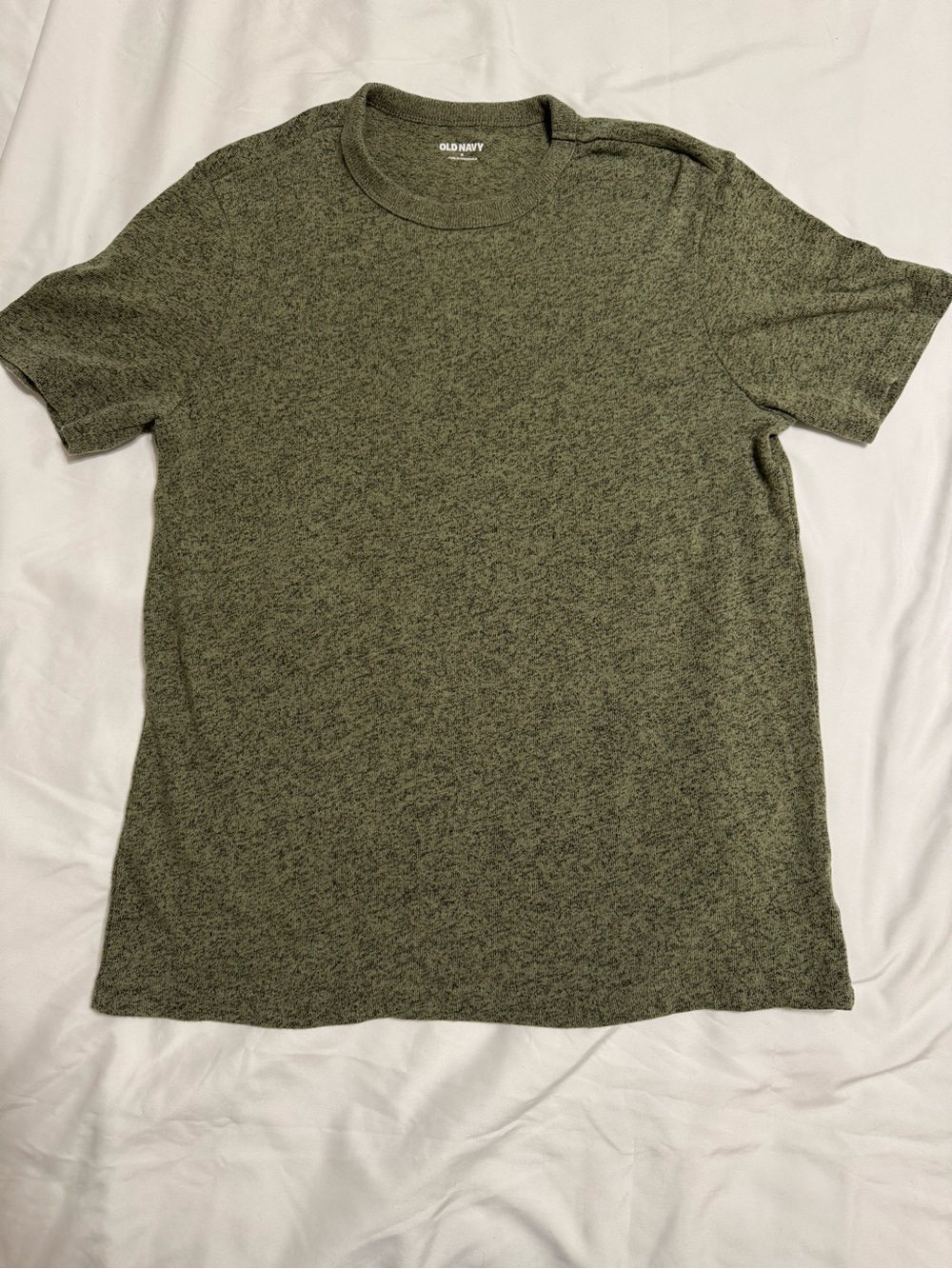 Old Navy Men's Heather Olive Short Sleeve Crew Tee
